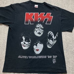 VTG KISS Alive Worldwide Tour XL 1996 T Shirt